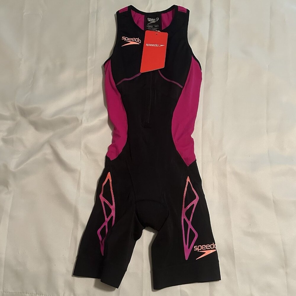 Speedo Xenon Triwear Swimsuit Bodysuit Bathing Suit Sleeveless SZ S